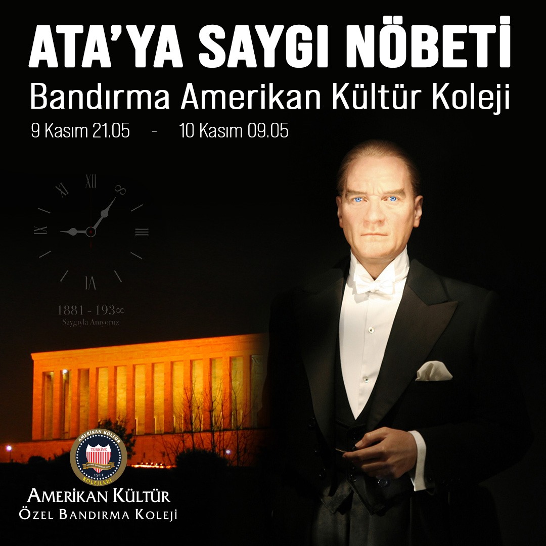 10 Kasım Atatürk’ün ebediyete intikal edişinin 85 nci yıldönümünde Bandırma’da
